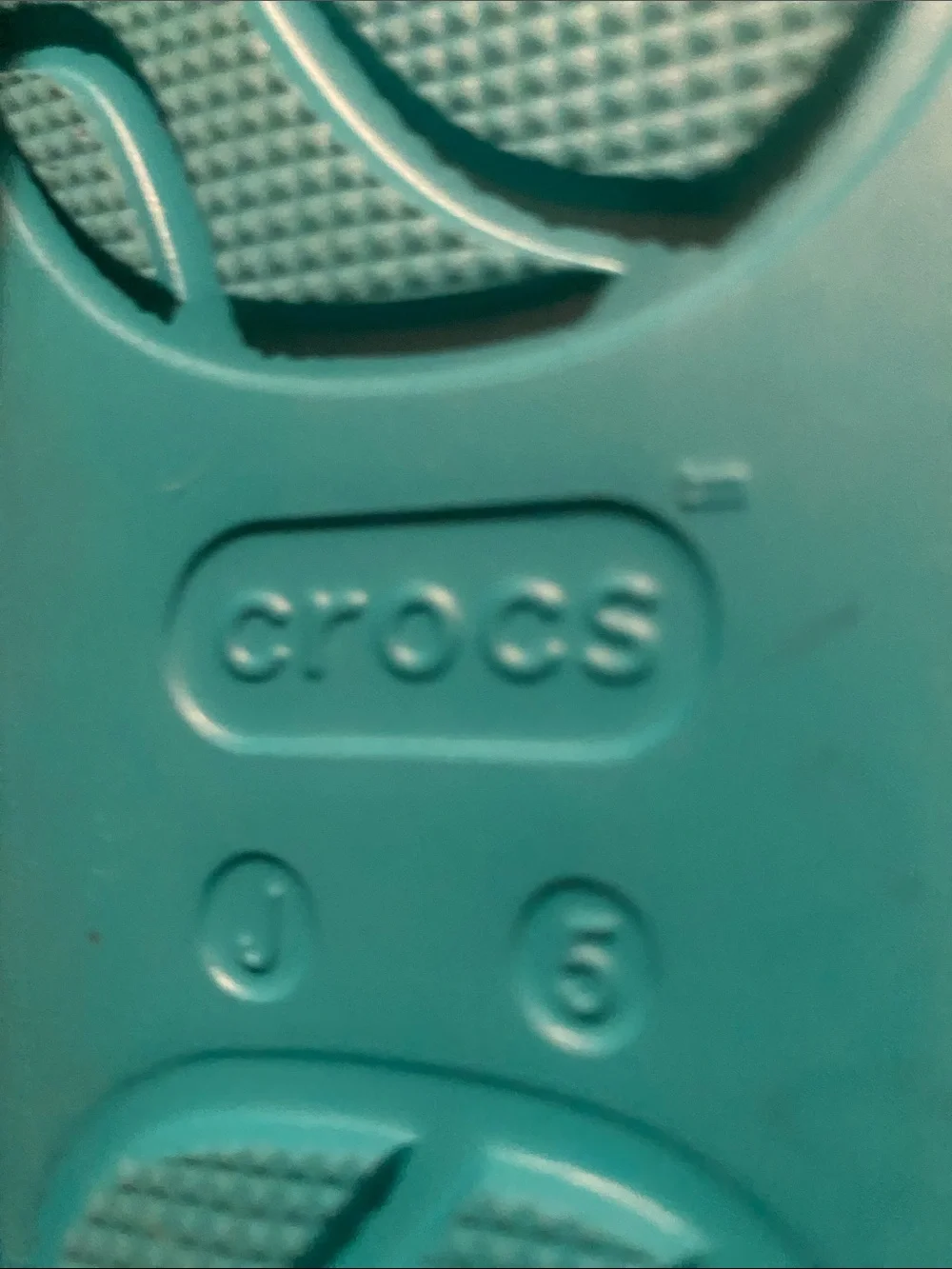 CROCS LITTLE MERMAID GIRLS/ WO SIZE 5 TURQUOISE SPARKLY HOOK LOOP STRAPS SANDALS